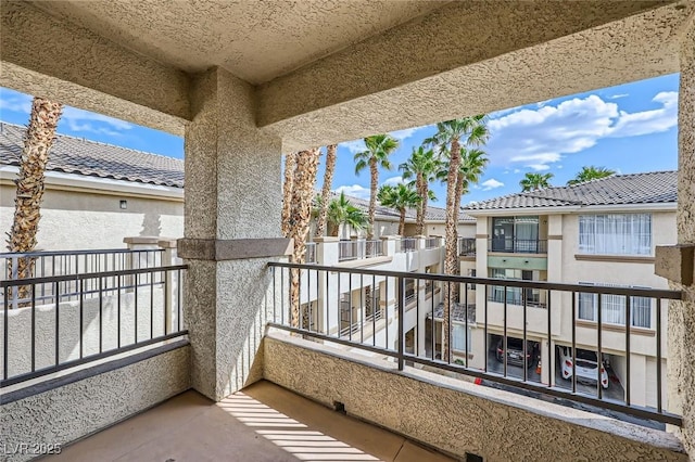 balcony with a residential view