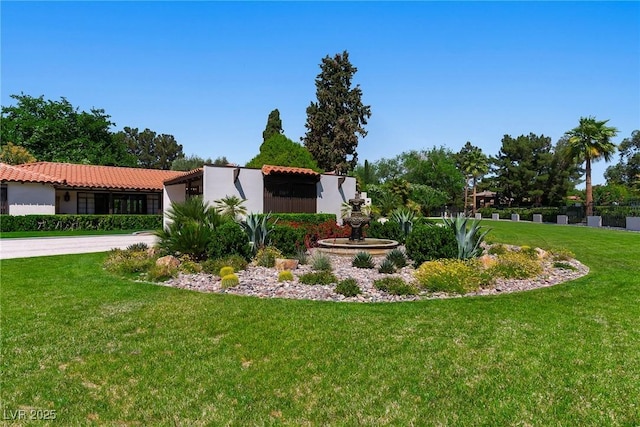 view of grassy yard