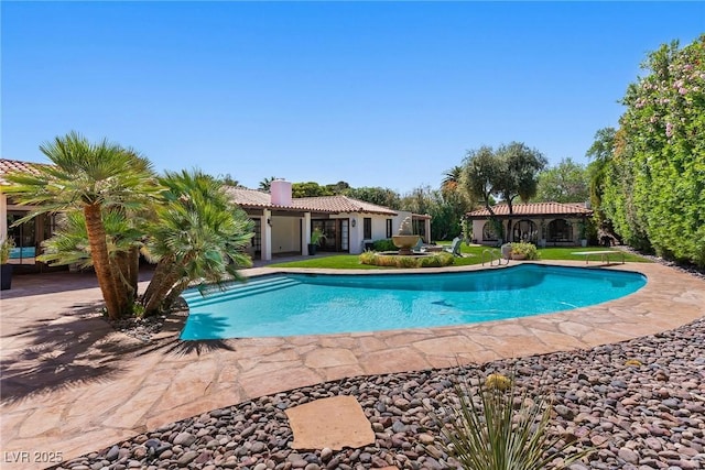 view of pool featuring a gazebo