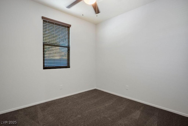 4032 Little Bay Ave, North Las Vegas, NV 89081 - unfurnished room featuring ceiling fan, dark carpet, and baseboards