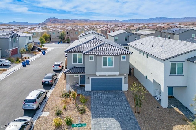 9871 Magnus Ct, Las Vegas, NV 89178 - aerial perspective of suburban area with a mountain backdrop