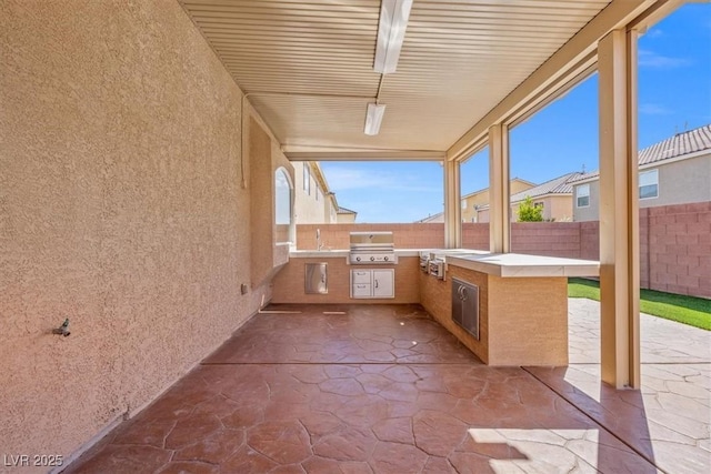 6335 Mount Eden Ave, Las Vegas, NV 89139 - unfurnished sunroom with stone floors