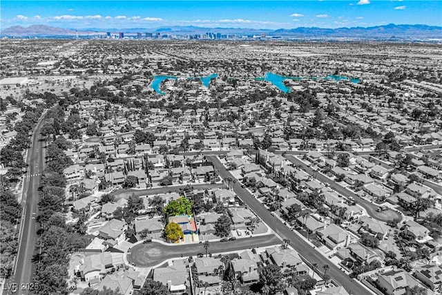 2812 Shadow Creek Cir, Las Vegas, NV 89117 - birds eye view of property featuring a residential view and a water and mountain view