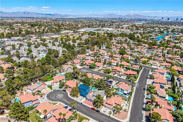 2812 Shadow Creek Cir, Las Vegas, NV 89117 - bird's eye view featuring a residential view and a mountain view