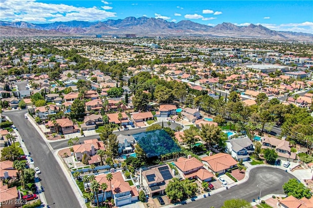 2812 Shadow Creek Cir, Las Vegas, NV 89117 - birds eye view of property featuring a mountain view and a residential view
