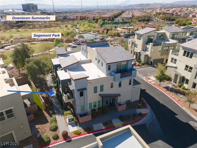 bird's eye view featuring a residential view