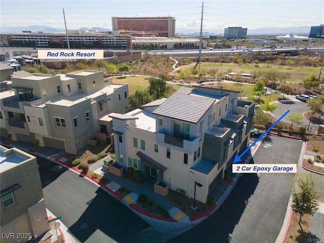 drone / aerial view featuring a view of city