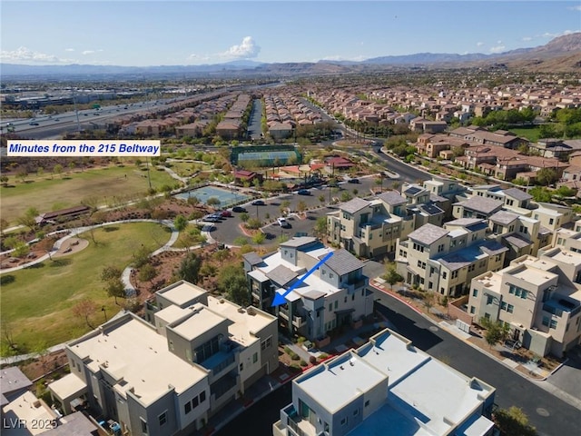 birds eye view of property featuring a residential view