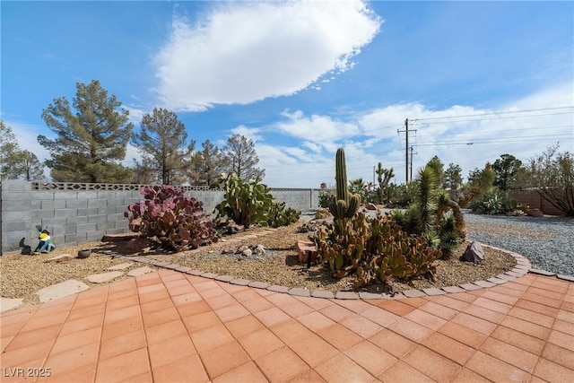 view of patio / terrace featuring a fenced backyard