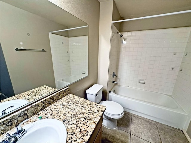 5250 S Rainbow Blvd Unit 1131, Las Vegas, NV 89118 - full bathroom featuring vanity, bathing tub / shower combination, toilet, and tile patterned floors