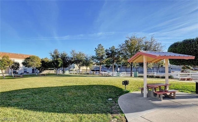 surrounding community featuring a yard