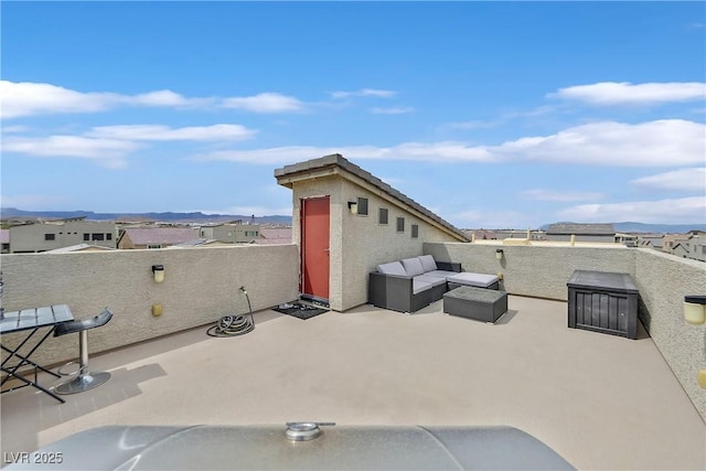 9830 Wild Coyote Ct, Las Vegas, NV 89141 - view of patio / terrace featuring an outdoor living space and a residential view