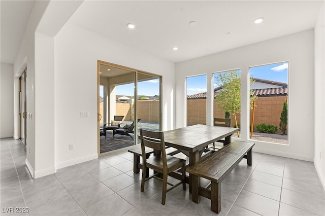 31 Autumn Palm Ave, Henderson, NV 89011 - dining space featuring light tile patterned floors, baseboards, and recessed lighting