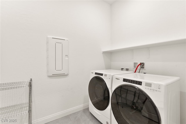 31 Autumn Palm Ave, Henderson, NV 89011 - laundry room with washing machine and clothes dryer and baseboards