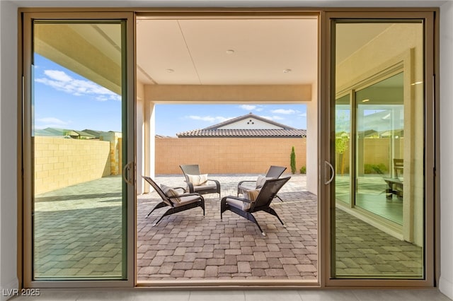 31 Autumn Palm Ave, Henderson, NV 89011 - doorway featuring brick patterned floors