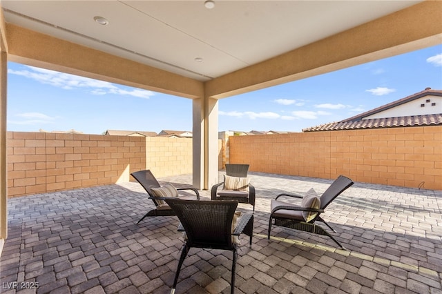 31 Autumn Palm Ave, Henderson, NV 89011 - view of patio / terrace with a fenced backyard