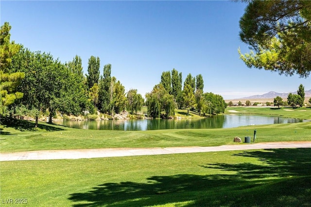 5224 E San Palo Dr, Pahrump, NV 89061 - view of home's community with a water view and a yard