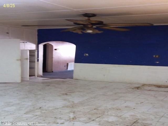 1550 Murry St, Ely, NV 89301 - unfurnished room featuring arched walkways and ceiling fan