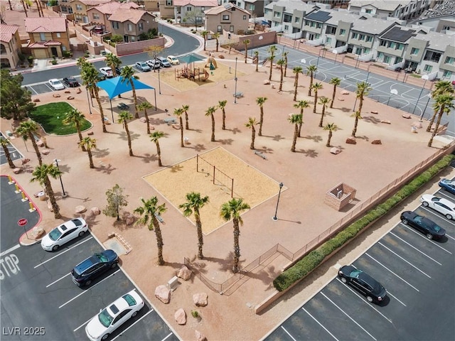 drone / aerial view with a residential view