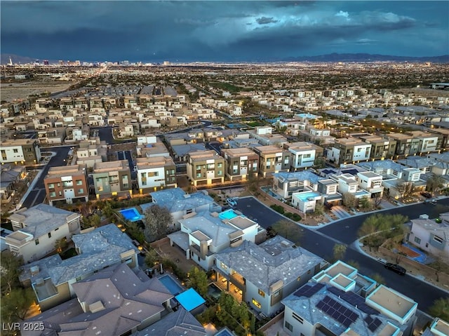 10 Sugarberry Ln, Las Vegas, NV 89135 - aerial view of residential area with mountains