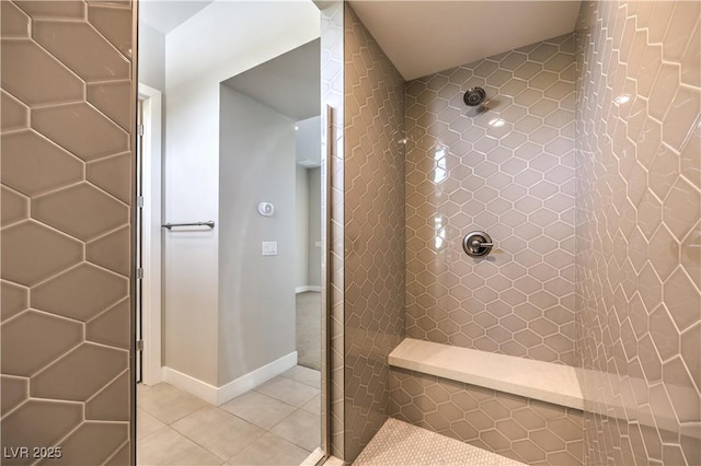 10 Sugarberry Ln, Las Vegas, NV 89135 - full bathroom featuring tile patterned flooring, tiled shower, and baseboards