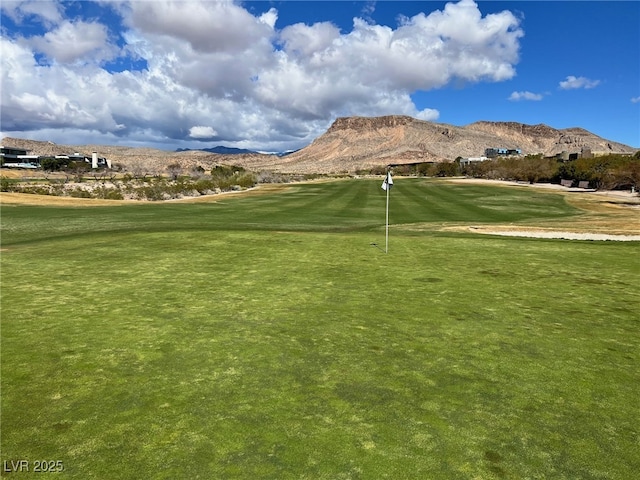 10 Sugarberry Ln, Las Vegas, NV 89135 - view of property's community with a mountain view, golf course view, and a putting green
