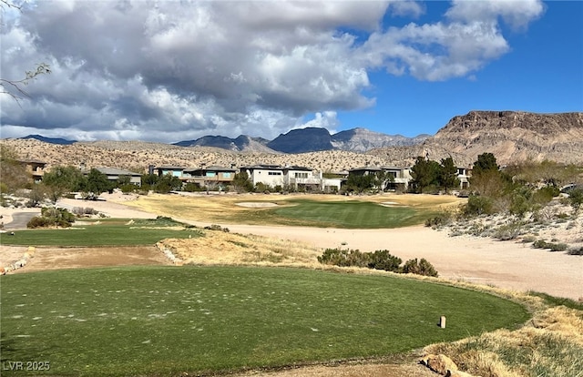 10 Sugarberry Ln, Las Vegas, NV 89135 - view of home's community featuring a mountain view, golf course view, and a lawn