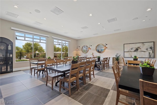 732 Rosewater Dr, Henderson, NV 89011 - tiled dining space featuring recessed lighting