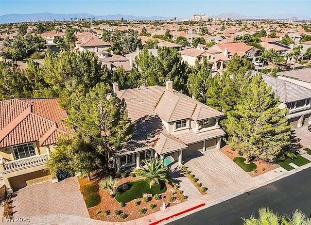 4156 Balmoral Castle Ct, Las Vegas, NV 89141 - aerial view of residential area with a mountainous background