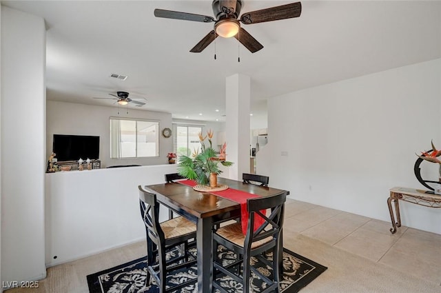 775 Wigan Pier Dr, Henderson, NV 89002 - dining room with visible vents and a ceiling fan