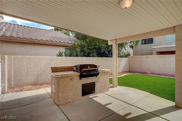 775 Wigan Pier Dr, Henderson, NV 89002 - view of patio with a grill, fence, and area for grilling