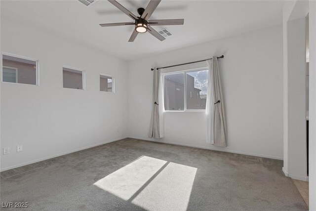 5589 Pico Ferrera Ct, Las Vegas, NV 89113 - carpeted empty room featuring visible vents, baseboards, and a ceiling fan