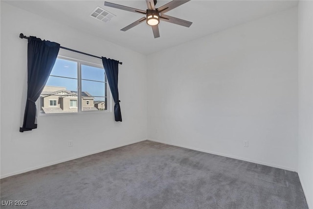 5589 Pico Ferrera Ct, Las Vegas, NV 89113 - carpeted spare room featuring ceiling fan, baseboards, and visible vents