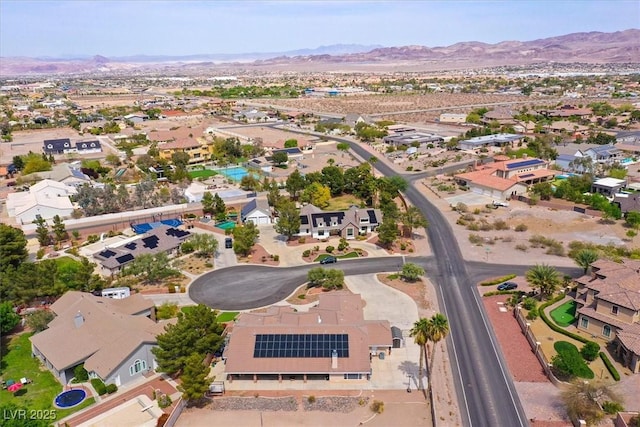 631 Lomprey Ave, Henderson, NV 89002 - drone / aerial view featuring a mountain view and a residential view