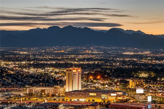 city view with a mountain view