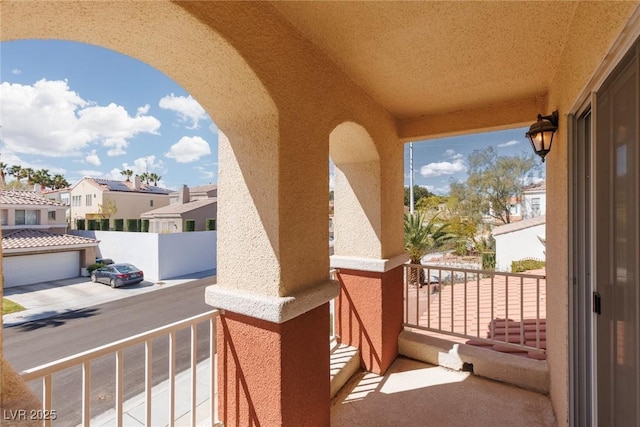 balcony featuring a residential view