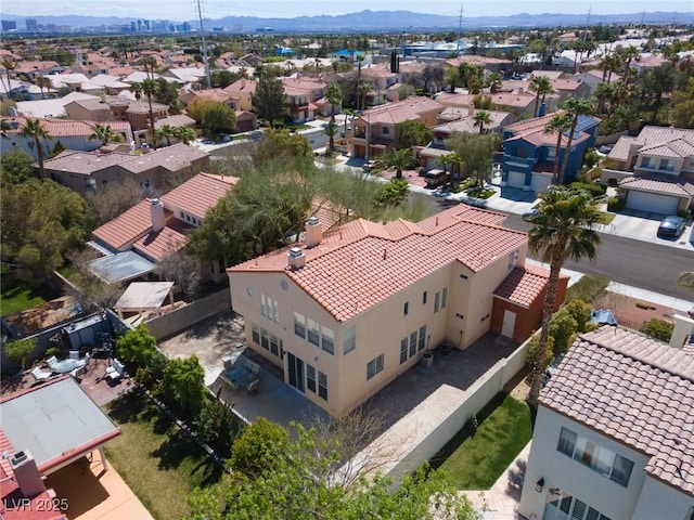 drone / aerial view with a residential view