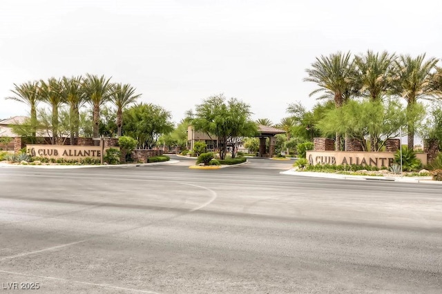 view of street with curbs