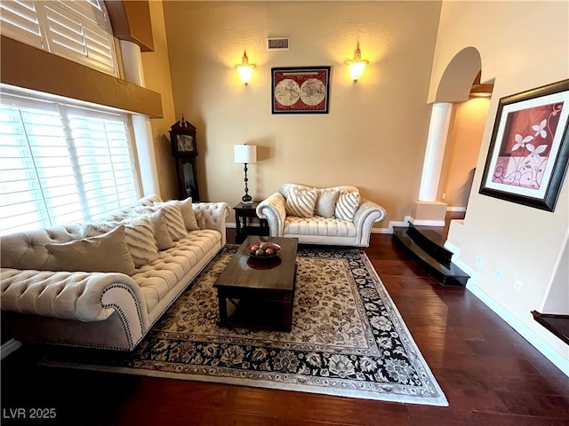 8690 W Ford Ave, Las Vegas, NV 89148 - living area with dark wood finished floors and baseboards