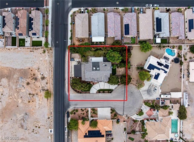 8690 W Ford Ave, Las Vegas, NV 89148 - aerial view of residential area featuring property boundaries highlighted