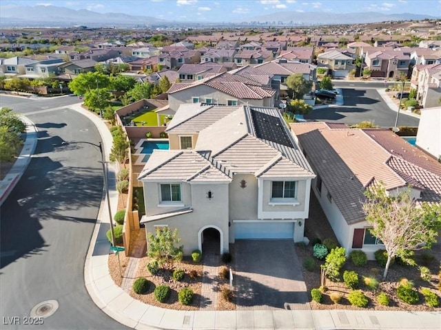 aerial view of residential area