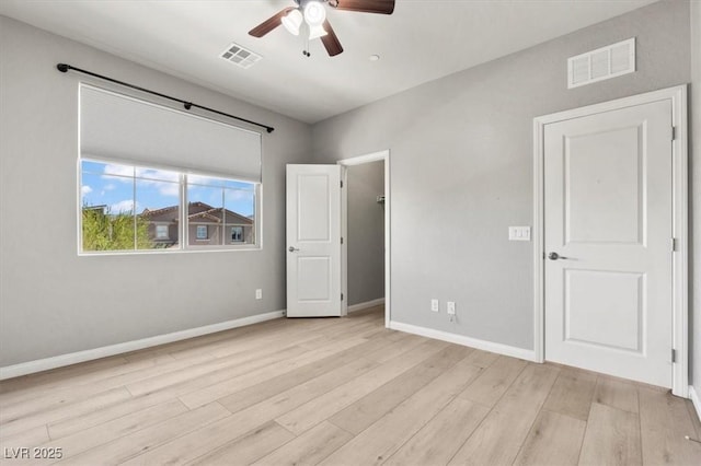 3062 Echoed Rondel Ln, Henderson, NV 89044 - unfurnished bedroom featuring light wood-style flooring and ceiling fan
