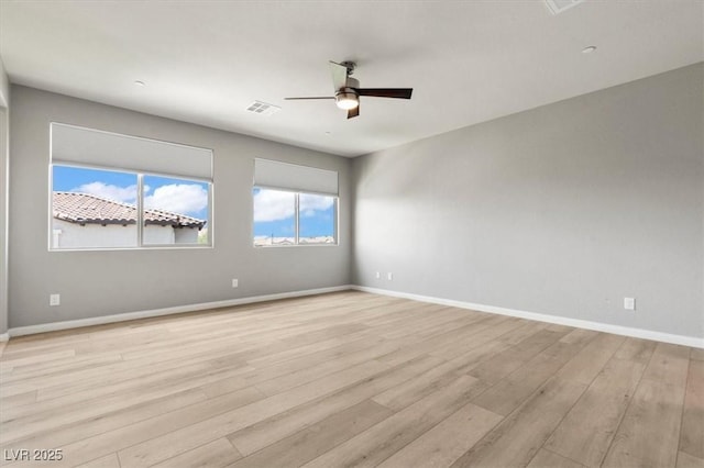 3062 Echoed Rondel Ln, Henderson, NV 89044 - spare room with light wood finished floors and ceiling fan