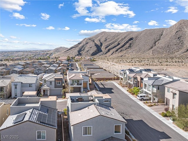 view of mountain feature with a residential view