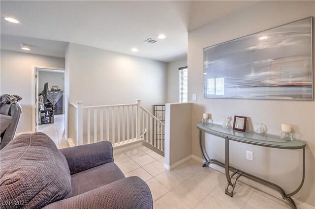 415 Carsin Wayne Ct, North Las Vegas, NV 89031 - living room with light tile patterned flooring, recessed lighting, and baseboards