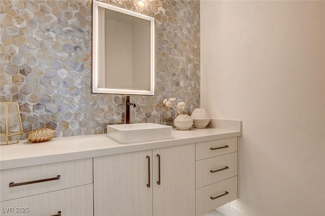 12199 Canyon Sunset St, Las Vegas, NV 89138 - bathroom with vanity and backsplash