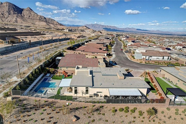 12199 Canyon Sunset St, Las Vegas, NV 89138 - aerial view with a residential view and a mountain view