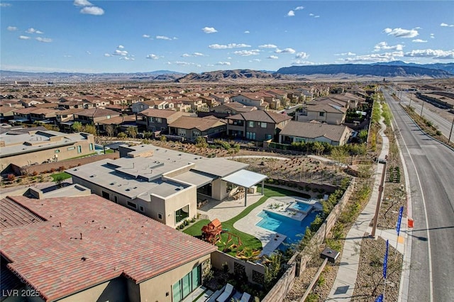 12199 Canyon Sunset St, Las Vegas, NV 89138 - bird's eye view featuring a mountain view and a residential view