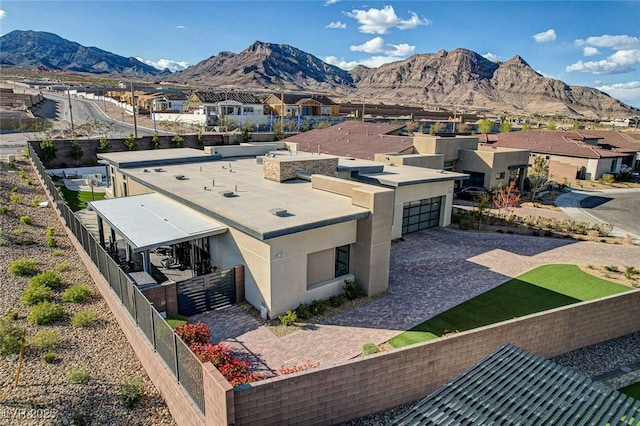 12199 Canyon Sunset St, Las Vegas, NV 89138 - birds eye view of property with a residential view and a mountain view