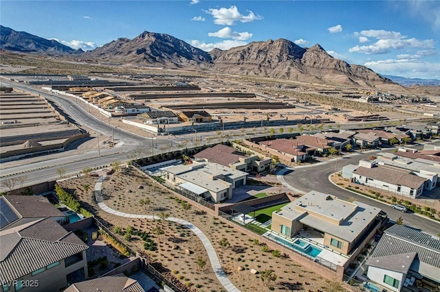 12199 Canyon Sunset St, Las Vegas, NV 89138 - drone / aerial view featuring a mountain view and a residential view